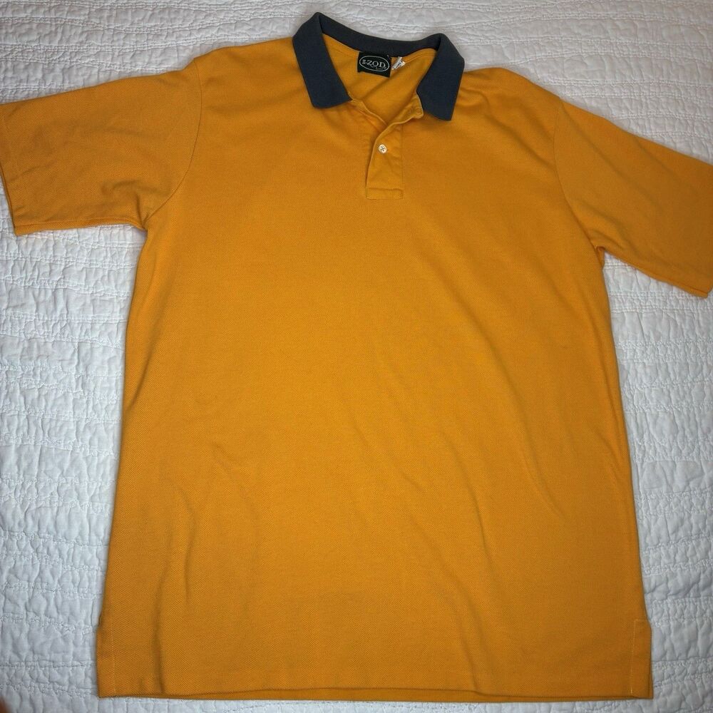 VTG Izod mens cotton short sleeve polo Lrg classic golf vibrant colorblock *spot
